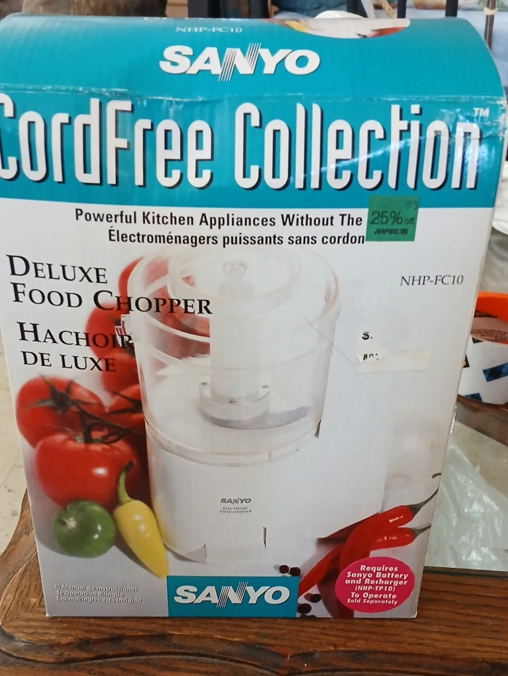 Sanyo CordFree Collection Deluxe Food Chopper – White